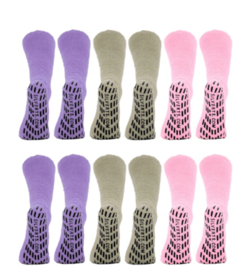 Mjuka enfärgade antihalk strumpor 19150 pastell