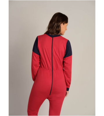 Nattdräkt med fot Unisex dragkedja bak 1035 bak rygg