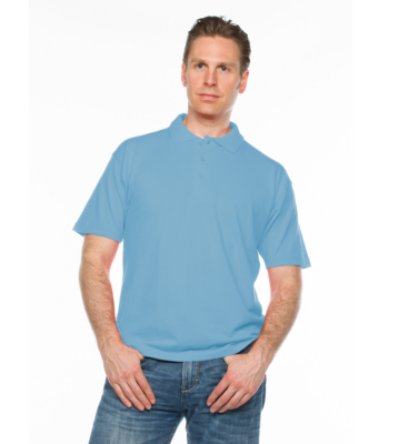 Pike med öppning och knapp bak herr mellanblå 7258