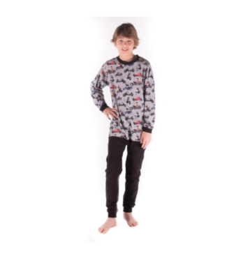 barn body 1066 grå motorcykel dragkedja rygg