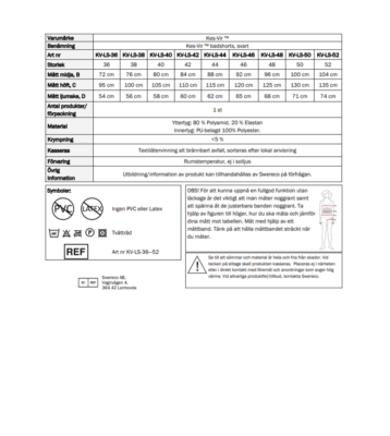 måttabell badbyxa svart inkontinens