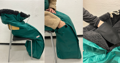 Grön åkpåse benksydd teddy