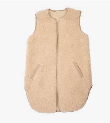 väst merino ull pearl framsida fickor