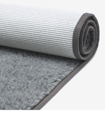yoga matta merino ull grå