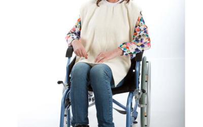 Haklapp dra över huvudet 6100 vit frotte salivskydd