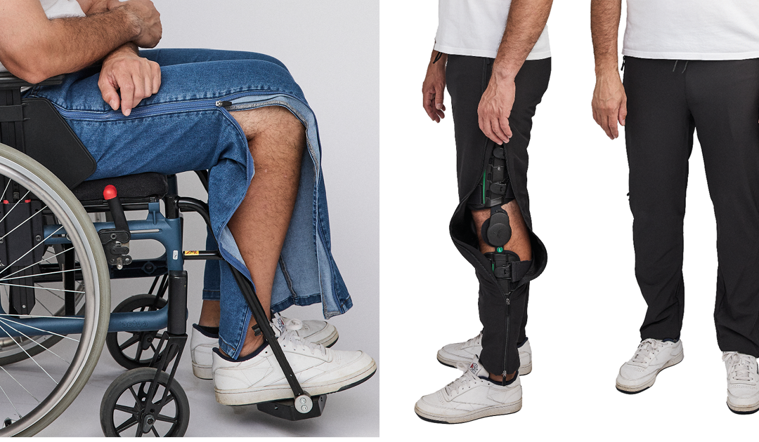 Praktiska byxor med dragkedjor