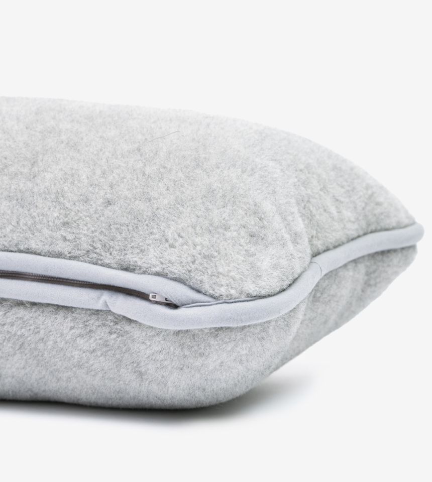 Kudde merino ull grå